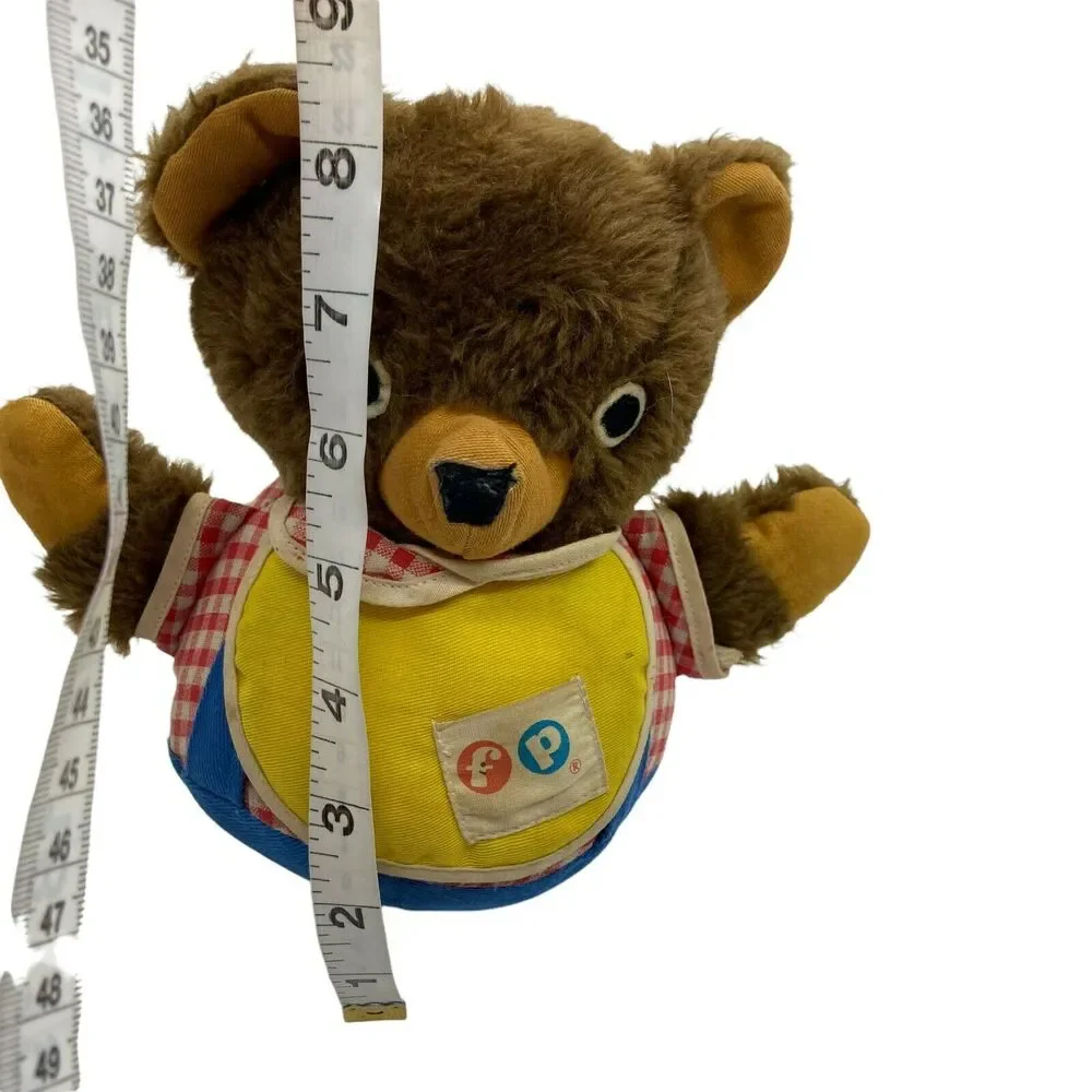 Teddy Bear Tip Top Chime Baby Toy Vintage Fisher Price Unisex Kids Brown